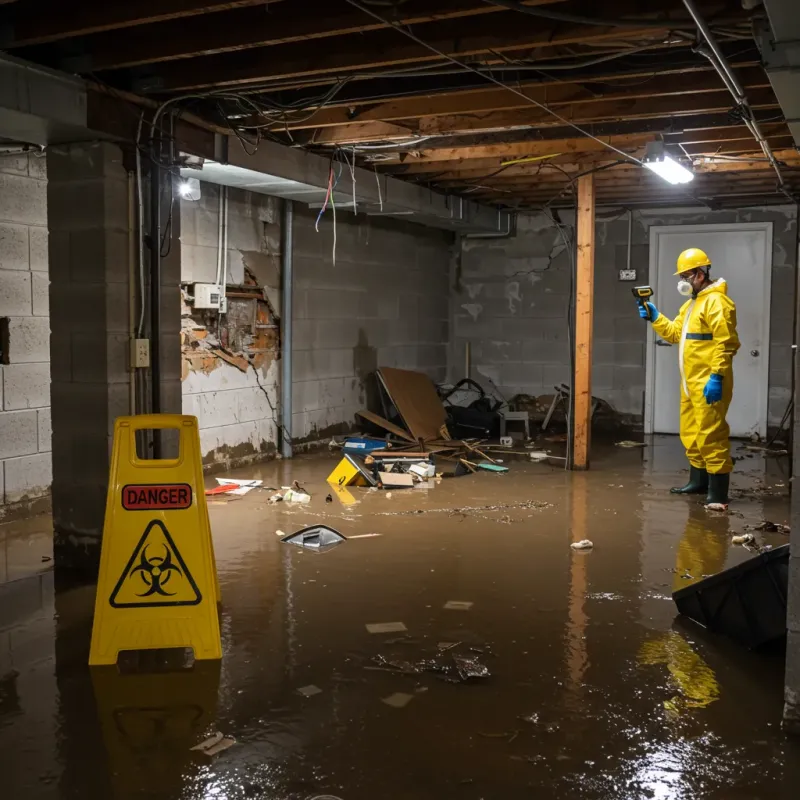 Flooded Basement Electrical Hazard in Lathrop, CA Property